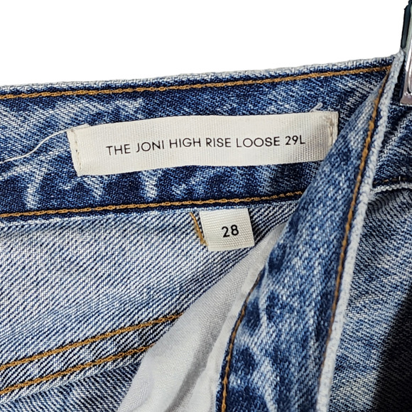 Aritzia Denim Forum Button Fly Jean 28x28 Women Joni High Rise Loose Fit Lt Blue - Picture 9 of 12